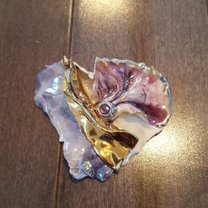 Vintage Lacombe Pin from 1988 with Purple Stone